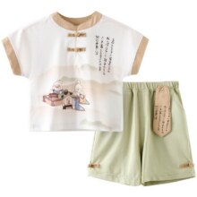 汉宫优品 儿童夏装套装 米白