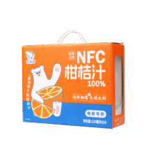 PLUS包邮: 北冰洋NFC柑桔汁100%鲜果冷压榨 125ml×24盒礼盒装36.83元（需领券）