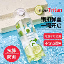 cille 希乐 塑料水杯tritan运动男女大容量户外学生杯子600ml雪球白XL-221713.9元