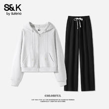 班尼路 S&K系列 带帽卫衣+卫裤 运动套装 搭配组合款券后79.9元