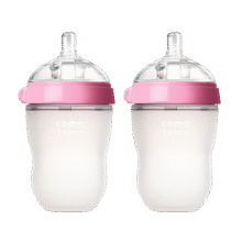可么多么（como tomo）宝宝奶瓶新生儿 宽口硅胶奶瓶防摔 250ml*2 粉色 (3-6月)199元 (券后省100)