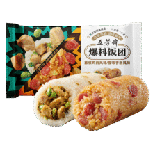 五芳斋 速冻腊味香肠饭团150g*3+速冻藤椒鸡肉饭团150g*374.72元（合18.68元/件）