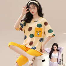 香蜜闺秀GOSO夏季女士家居服简约舒适亲肤睡衣可外穿 3233041黄色 M29.5元 (券后省0.5)