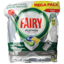 fairy 铂金洗碗凝珠洗碗机-柠檬 94颗 全面清洁去油污清洁厨具