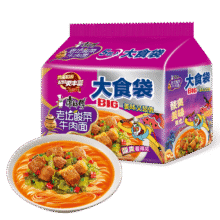 康师傅 大食袋系列 方便面 袋装 酸菜牛肉 5袋8.36元