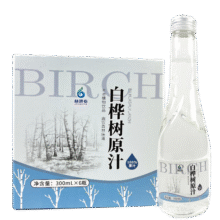 林源春白桦树汁100%白桦树原汁长白山白桦树汁植物饮料桦树汁300ml*6瓶89元