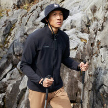 20点开始、PLUS会员：MAMMUT 猛犸象 Comfort 男士户外徒步轻量防泼水软壳夹克 黑色