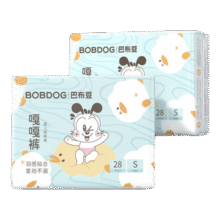 巴布豆（BOBDOG）嘎嘎裤纸尿裤裸感透气S56片(4-8KG)新生儿婴儿尿不湿98元