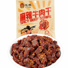 四川特产 ！张飞 麻辣牛肉干 麻辣100g+香辣100g+烧烤100g￥14.90