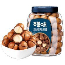 百草味 夏威夷果 坚果 薄壳罐装 奶油味 500g