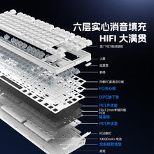 阿斯盾 AUSDOM H87无线蓝牙三模客制化机械键盘黑莓粉侧刻透光等高线电竞