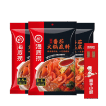 海底捞 火锅底料番茄火锅底料200g*3包  酸甜可口 一料多用26.7元 (券后省9)