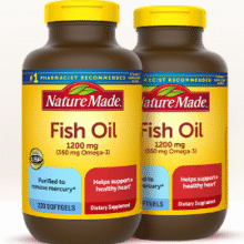 美国原装进口！NatureMade 天维美Omega-3深海鱼油 1200mg*220粒*2瓶