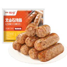 首购：千味央厨 黑椒火山石烤肠700g、10根（80%含量）20元包邮（需试用）