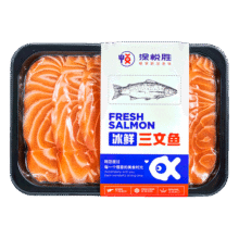 深悦胜 挪威冰鲜三文鱼刺身（大西洋鲑鱼）中段纯肉 即食生鱼片鲑鱼切片 【中段切片】 400g99元 (满109减20,送赠品,券后省10)