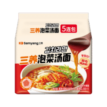 SAMYANG 三养泡菜汤面 韩式辣白菜风味方便面夜宵拉面泡面速食 泡菜汤面104g*5袋19.9元 (券后省7)