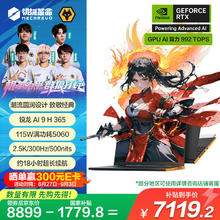 国家补贴：机械革命 翼龙16X 16英寸 游戏笔记本电脑(AI 9 H 365 32G 1T RTX5060 2.5K 300HZ 黑)6710.82元