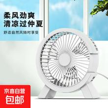 电风扇家用桌面风扇usb小风扇插电迷你电扇4寸学生宿舍办公室卧室台扇制冷 象牙白-USB插电款1元