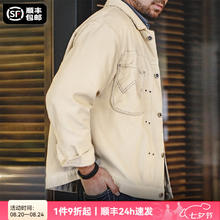 马登 工装 美式复古灯芯绒二代夹克type2阿美咔叽翻领外套男秋 亚麻色 L券后90.9元