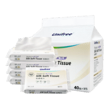 UNIFREE 柔纸巾 3层 40抽*5包5.9元