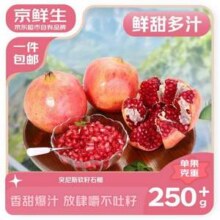 京鲜生 四川会理突尼斯软籽石榴 净重4.5斤 单果250-350g16.9元包邮（3.76元/斤）