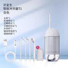 牙宜生 电动冲牙器家用水牙线正畸旅行便携洗牙器儿童超声波清洁口腔牙菌斑清洁器工具 T1白色 4支喷头券后69元