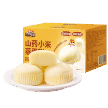 三只松鼠 小米山药 蒸蛋糕500g9.95元包邮（需试用）