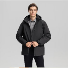 SHANSHAN 杉杉三合一夹克男 三防冲锋外套衣服 深灰 L /170【建议95-115斤】132.43元 包邮（需用券）