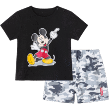迪士尼宝宝（Disney Baby）迪士尼童装夏季男童套装儿童休闲运动套装迪士尼宝宝童装 黑色 4岁/身高110cm44元 (券后省0.5)