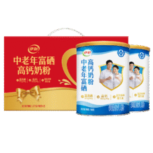 伊利中老年富硒高钙奶粉700g*2礼盒 中秋节送礼 维生素 高蛋白 0蔗糖200.8元（合66.93元/件）