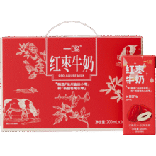一鸣 红枣牛奶≥80%生牛乳200ml*40盒＊3件