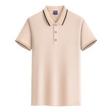 富绅POLO衫夏季工装短袖翻领文化衫 卡其色 L38.0元（合38元/件）
