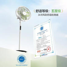 美的 电风扇落地扇轻音直流变频空气循环扇桌面台式立式两用电扇家用一级能效节能扇 SDH30RX