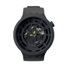 斯沃琪（Swatch）瑞士手表 陶瓷腕表BIG BOLD炫酷黑 七夕礼物潮流石英表SB03B1001085元 (券后省15)