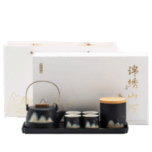 京东京造茶具整套 套装手绘功夫茶具茶壶茶盘提梁壶 7件套【礼盒装】249元