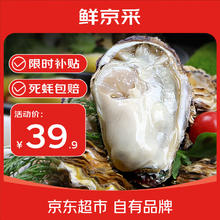 限移动端：鲜京采 鲜活生蚝3XL 净重5斤 13-18只 生鲜海鲜 源头直发39.9元