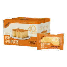 沪上阿姨绵绵小金砖蛋糕原味面包小点心早餐代餐休闲零食整箱装 绵绵小金砖蛋糕（32g*10个）1箱12.9元 (券后省2,月销1000+)