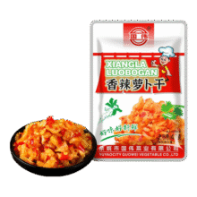 香辣香脆萝卜干40g下饭菜开胃菜腌制榨菜酸咸甜泡菜嘎嘣脆萝卜丁 萝卜干40g*50袋24.9元 (每满300减30,月销1w+)