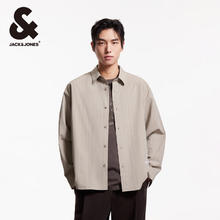 JACK&JONES 杰克琼斯 春秋季休闲长袖衬衫男衬衣式薄外套券后87.2元