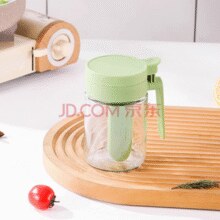 UROU新款密封调料瓶调料厨房玻璃家用调味盐罐套装收纳盒防潮味精收纳 绿色密封调料盒【1个装】 无规格￥7.80