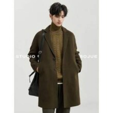 反季特价，伯爵卓尔 男士中长款100%羊毛双面呢大衣 P441769新低299.9元包邮