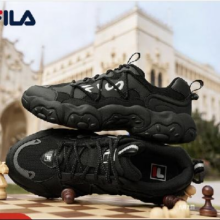 超值神车、plus会员：FILA FLUID 斐乐 男鞋 老爹鞋 猫爪鞋6代 黑色运动鞋男370.03元 包邮 （需凑单）
