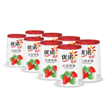 优诺（yoplait）优丝果粒草莓味酸奶135gx8杯 家庭装 低温酸牛奶 风味发酵乳
