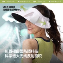 加长帽檐+黑胶涂层！Beneunder 蕉下 2025新款 大檐空顶黑胶防晒百褶贝壳帽 UPF100+ BM561