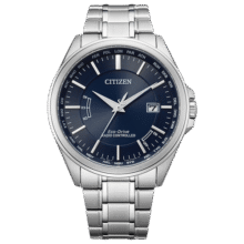 西铁城（CITIZEN） 新款多局电波手表 光动能防水夜光日显万年历腕表 生日礼物 CB0250-84L 男款钢带