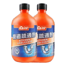 管道疏通剂下水道疏通剂泡泡粉马桶疏通神器溶解剂 严选强效溶解油污2瓶2斤0.99元