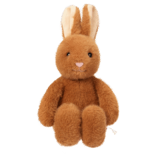 名创优品（MINISO）立耳坐姿小兔毛绒公仔儿童玩具玩偶抱枕娃娃送女友生日礼物棕色