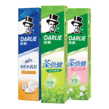 好来（DARLIE）黑人牙膏茶倍健龙井绿茶清新口气防蛀黄牙垢烟渍含氟牙膏成人 茶倍健190g*3