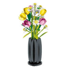 哲高积木花束郁金香雏菊永生花拼装玩具