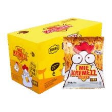 MIE KREMEZZ 干脆面 印尼进口小鸡面炒面味18g*12袋/盒装点心面6.9元（需领券）